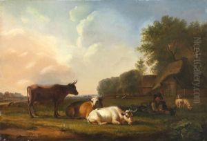 Landschaft Mit Hirte Und Vieh by Balthasar Paul Ommeganck