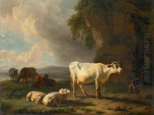 Landschaft Mit Viehherde by Balthasar Paul Ommeganck