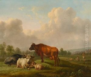 Cattle In An Open Landscape Cattle In An Open Landscape