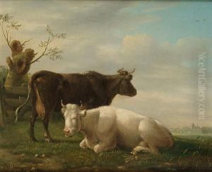 Cattle In A Landscape by Balthasar Paul Ommeganck