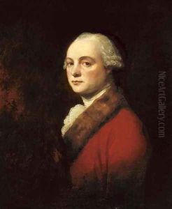 Portrait of John Kenwich, Jr., bust-length, in a red coat with fur trim