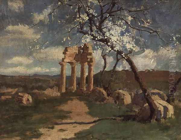 Almond Trees and Ruins, Sicily, c.1887 - view 1