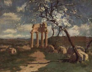Almond Trees and Ruins, Sicily, c.1887 by John Peter Russell