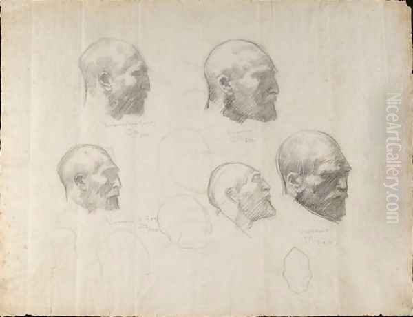Five studies of Vincent van Gogh 1853-90 - view 1