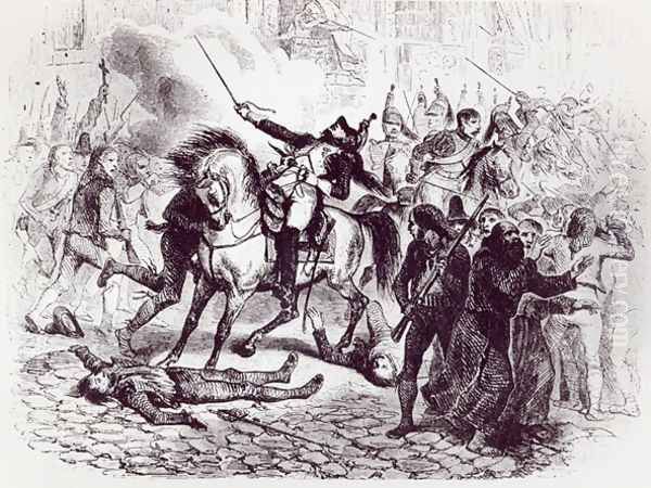 2nd of May 1808, Insurrection in Madrid, from Histoire de Napoleon by M. de Norvins, 1839 - view 1
