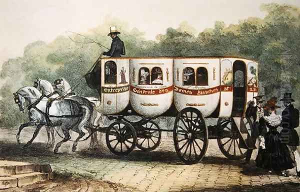 Enterprise Generale des Dames Blanches, omnibus from Madeleine to Porte Saint-Martin, c.1850 - view 1