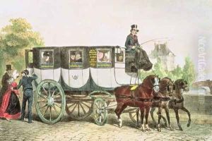 Entreprise Generale des Omnibus, coach from Monnaie to Jardin du Roi, c.1815 by Auguste Raffet