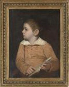 Portrait Of A Young Boy, 
Traditionally Identified As George Moore Of Trieste, In A Brown Smock, 
Holding A Book by John Opie