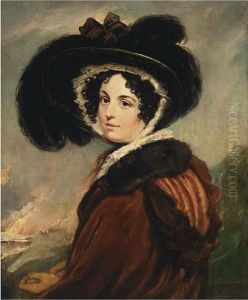 Portrait Of A Lady With A Hat, Said To Be Mrs Opie by John Opie