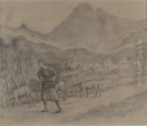 Paesaggio Con Contadina Egregge