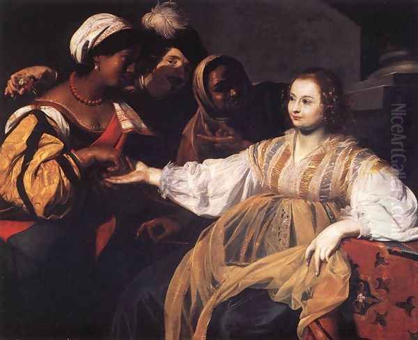 The Fortune Teller c. 1625 by Niccolo Renieri (see Regnier, Nicolas)