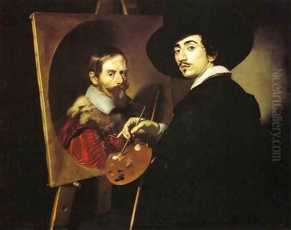 Self-Portrait with a Portrait on an Easel - view 1