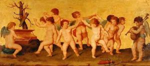 Amorini Dancing by Raphael