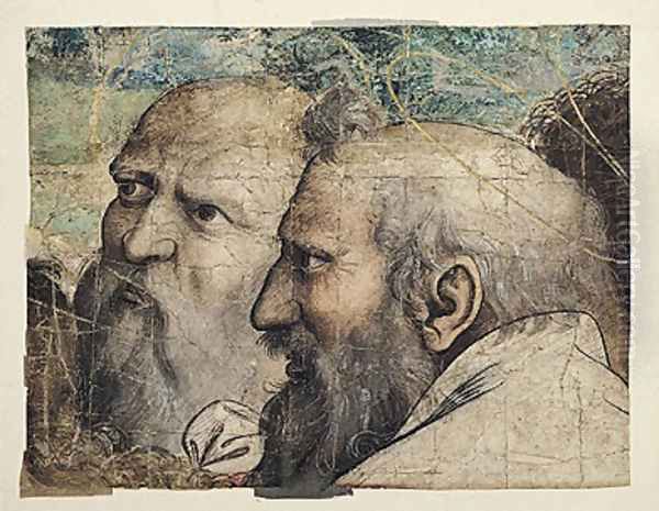 Two Heads, study for St. Peter Receiving the Keys to Heaven - view 1