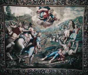 The Conversion of St. Paul, from a series depicting the Acts of the Apostles, woven at the Beauvais Workshop under the direction of Philippe Behagle 1641-1705 1695-98 by Raphael