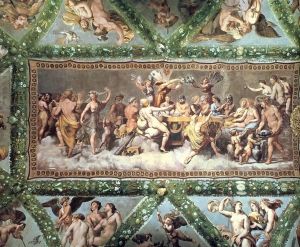 The Banquet of the Gods, ceiling painting of the Courtship and Marriage of Cupid and Psyche by Raphael