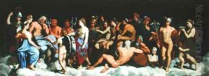 The Assembly of the Gods, after the frescoes in the Loggia of the Farnesina in Rome