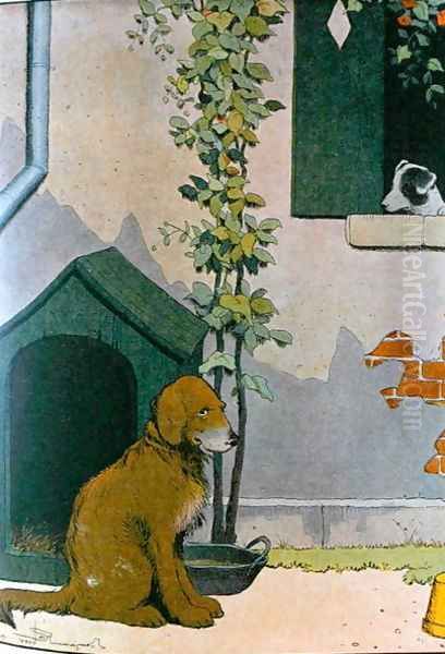 Dog, illustration from Le Buffon de Benjamin Rabier, adapted from Histoire Naturelle of Georges de Buffon 1707-88 - view 1