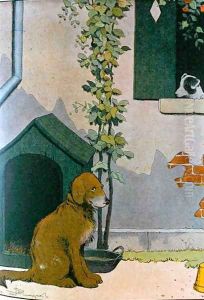Dog, illustration from Le Buffon de Benjamin Rabier, adapted from Histoire Naturelle of Georges de Buffon 1707-88 by Benjamin Rabier