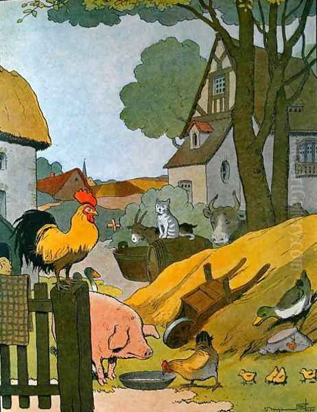 The Farm Yard, illustration from Le Buffon de Benjamin Rabier, adapted from Histoire Naturelle of Georges de Buffon 1707-88 - view 1