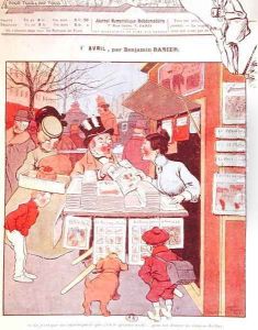 April, from Le Pele-Mele, 1907 by Benjamin Rabier