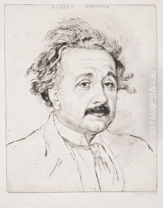 Portrait D'albert Einstein by Emil Orlik