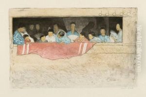 Japanischekinder Als Zuschauer Bei Einem Umzug by Emil Orlik