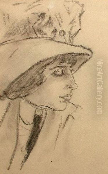 Portrait Ofa Woman In A Hat - view 1