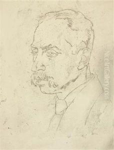 A Portrait Of R. M. Rilke by Emil Orlik