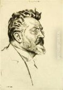 A Portrait Of Max Slevogt by Emil Orlik