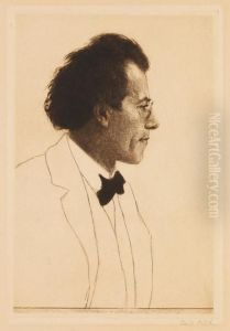 Der Komponist Gustav Mahler. by Emil Orlik
