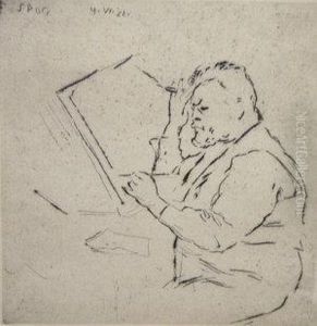 Portrait Of A Draughtsman by Emil Orlik