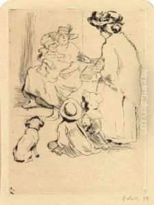Spielzeugverkauferin by Emil Orlik