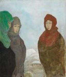 Japanerinnen Im Winterkleid