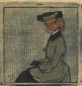 Sitzende Frau