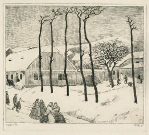 Winter In Oslawan by Emil Orlik
