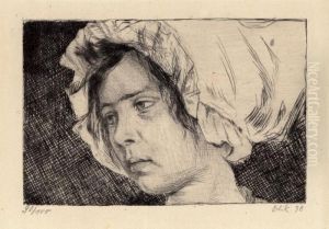 Madchen Mit Haube by Emil Orlik