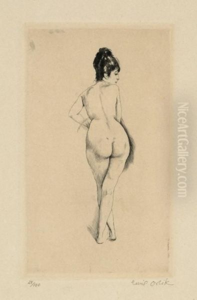 Stehender Weiblicher Ruckenakt - view 1
