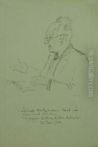 Gerhart Hauptmann Liest Vor by Emil Orlik