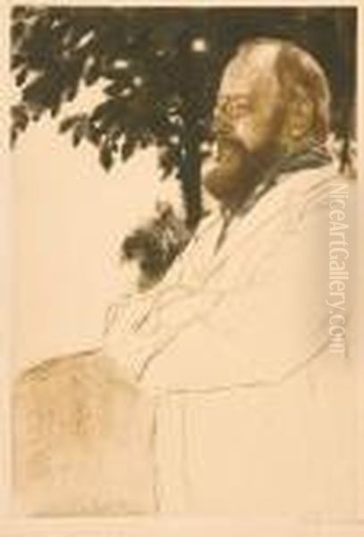 3 Bll.: Portrait Kalckreut - Bildnis Der Frau Von Bayer - Portrait. - view 1
