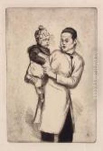 Chinesische Mutter Mit Ihrem Kind by Emil Orlik