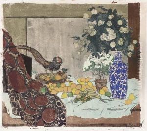 Stilleben Mit Obst, Blumen, Und Einem Fasan by Emil Orlik