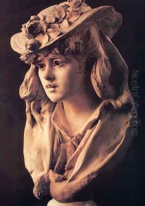 Young Girl with Roses on her Hat