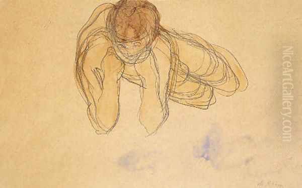 Femme nue couchee de face - view 1