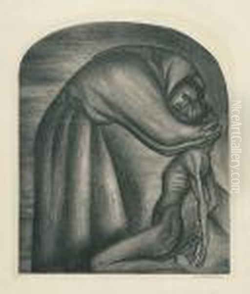 The Franciscan And The Indian. by Jose Clemente Orozco
