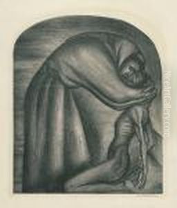 The Franciscan And The Indian. by Jose Clemente Orozco