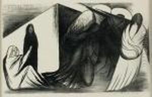 Esquina De Casa Y Figuras by Jose Clemente Orozco