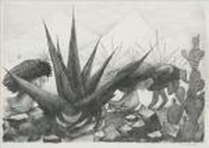 Maguayes Y Nopales by Jose Clemente Orozco