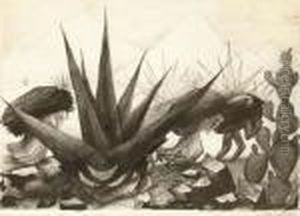 Maguayes Y Nopales by Jose Clemente Orozco