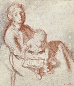 Mother And Child by Sir William Newenham Montague Orpen